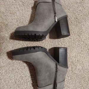 Gray Leather Sam Edelman booties